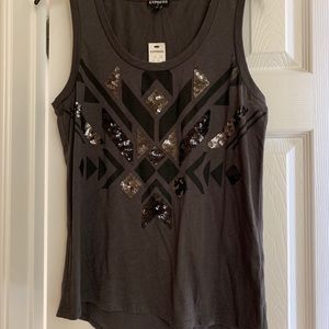 Express grey top with sequence